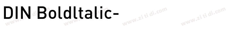 DIN Boldltalic字体转换